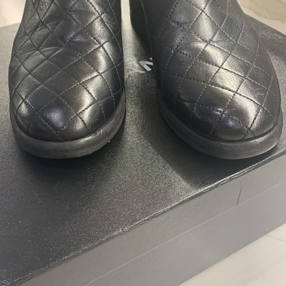 Chanel Black Quilted leather Pearl CC Logo Zip Boot Size 41.5 - Picture 4 of 15